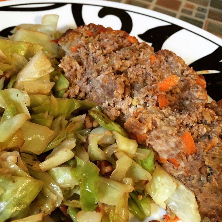 Shown with fried cabbage and pecans. To make: fry cabbage. Add pecans :)